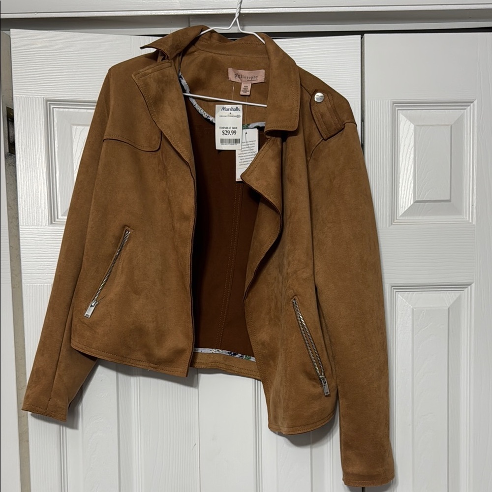 Max Studio Brown Leather Jacket